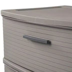 Cassettiera alta a 3 cassetti, grigio scuro, cassetti in plastica portatili, nessun assemblaggio richiesto