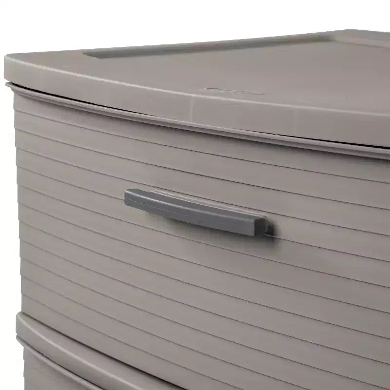 Cassettiera alta a 3 cassetti, grigio scuro, cassetti in plastica portatili, nessun assemblaggio richiesto
