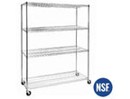 Scaffalatura in filo di acciaio Seville Classics UltraDurable a 4 ripiani, 60 x 24