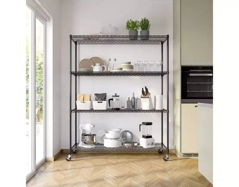 Scaffalatura in filo di acciaio Seville Classics UltraDurable a 4 ripiani, 60 x 24