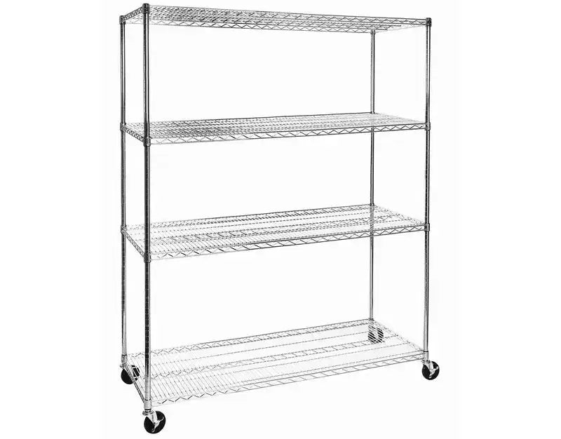 Scaffalatura in filo di acciaio Seville Classics UltraDurable a 4 ripiani, 60 x 24