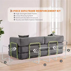 Divano Letto Convertibile 78,8'' con Cuscini, Divano da Terra 5-in-1 in Velluto a Coste, Divano Letto Pieghevole con Struttura Fissa, Nessun Montaggio