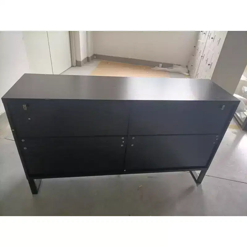Madia moderna con 4 ante dal design geometrico, contenitore per soggiorno, ufficio e cucina