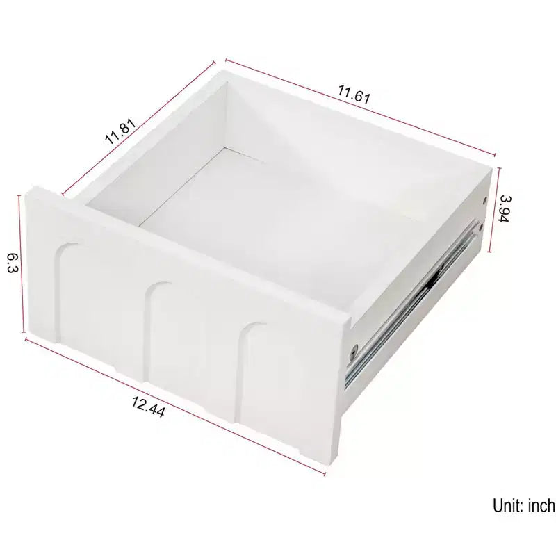 Mobile contenitore moderno alto 180 cm con 2 cassetti e ante in vetro, 6 ripiani