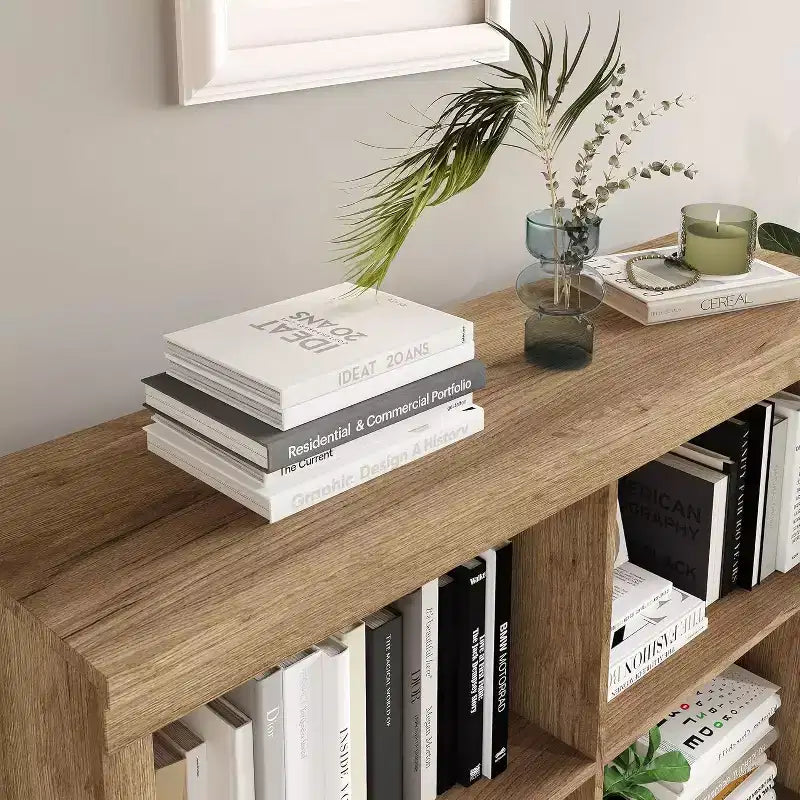 Organizzatore da Libreria a 6 Cubi, Libreria Alta 135 cm, Organizzatore Moderno Autoportante per Soggiorno, Camera da Letto, Ufficio