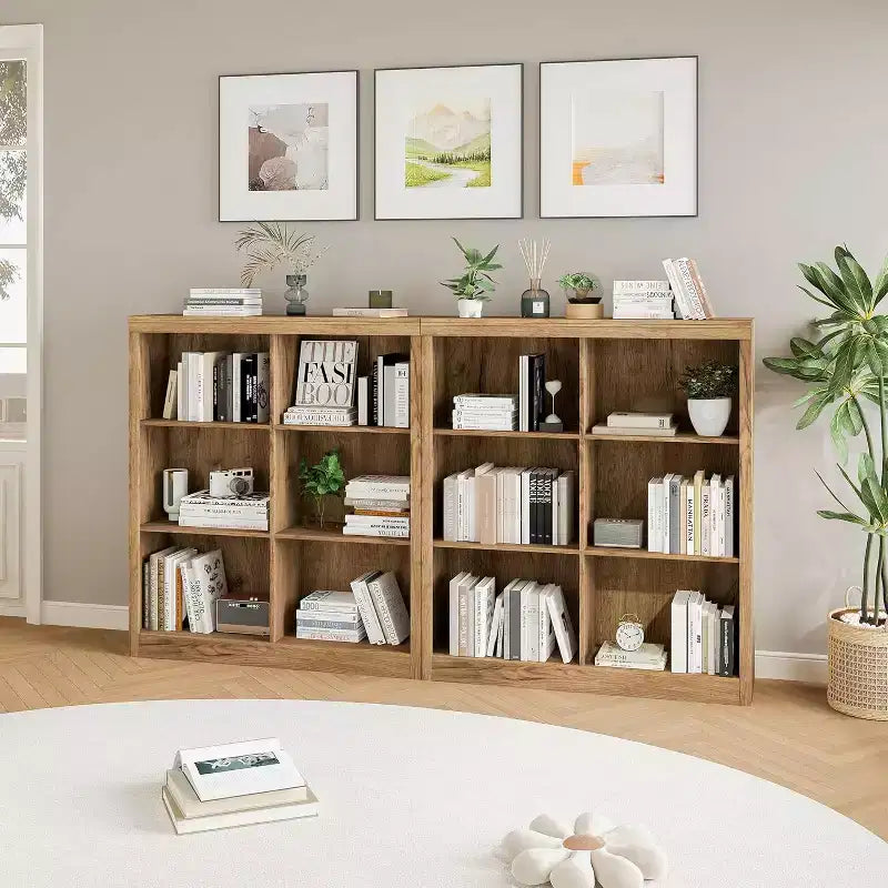 Organizzatore da Libreria a 6 Cubi, Libreria Alta 135 cm, Organizzatore Moderno Autoportante per Soggiorno, Camera da Letto, Ufficio