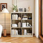 Organizzatore da Libreria a 6 Cubi, Libreria Alta 135 cm, Organizzatore Moderno Autoportante per Soggiorno, Camera da Letto, Ufficio