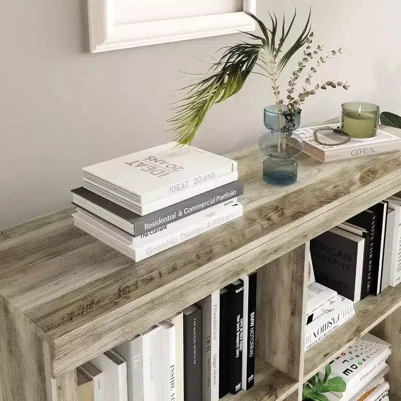 Organizzatore da Libreria a 6 Cubi, Libreria Alta 135 cm, Organizzatore Moderno Autoportante per Soggiorno, Camera da Letto, Ufficio