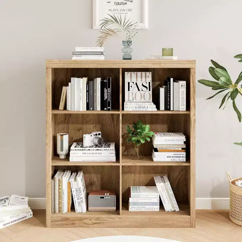 Organizzatore da Libreria a 6 Cubi, Libreria Alta 135 cm, Organizzatore Moderno Autoportante per Soggiorno, Camera da Letto, Ufficio