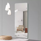 Okak 65*24/60*15/56*15in Specchio a figura intera antideflagrante con angoli arrotondati, specchio da parete moderno da 5mm, specchio per guardaroba, soggiorno