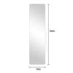 Okak 65*24/60*15/56*15in Specchio a figura intera antideflagrante con angoli arrotondati, specchio da parete moderno da 5mm, specchio per guardaroba, soggiorno