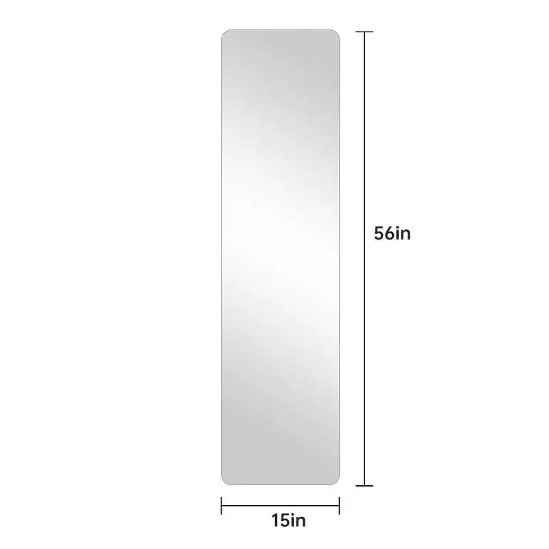 Okak 65*24/60*15/56*15in Specchio a figura intera antideflagrante con angoli arrotondati, specchio da parete moderno da 5mm, specchio per guardaroba, soggiorno