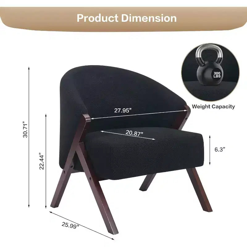 Poltrona in stile moderno, materiale PU, comoda sedia da lettura imbottita, poltrona senza braccioli, adatta per soggiorno e camera da letto