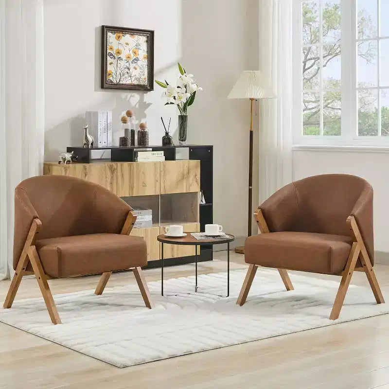Poltrona in stile moderno, materiale PU, comoda sedia da lettura imbottita, poltrona senza braccioli, adatta per soggiorno e camera da letto