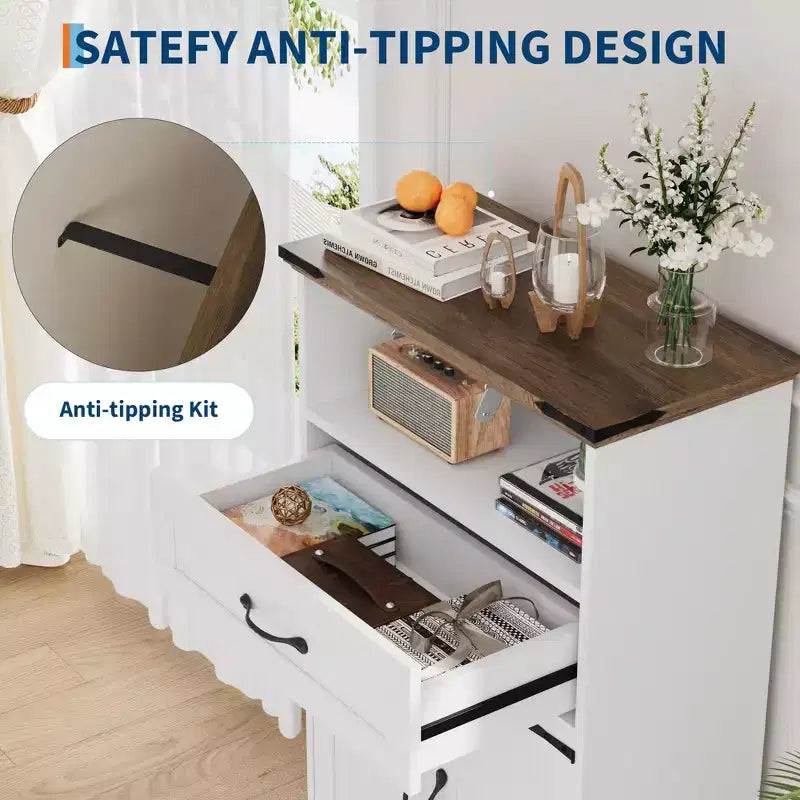 Mobiletto rustico contenitore, organizer da bagno autoportante con ante e cassetto