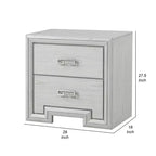 Comodino Royal Hampton, 2 cassetti, 74 cm