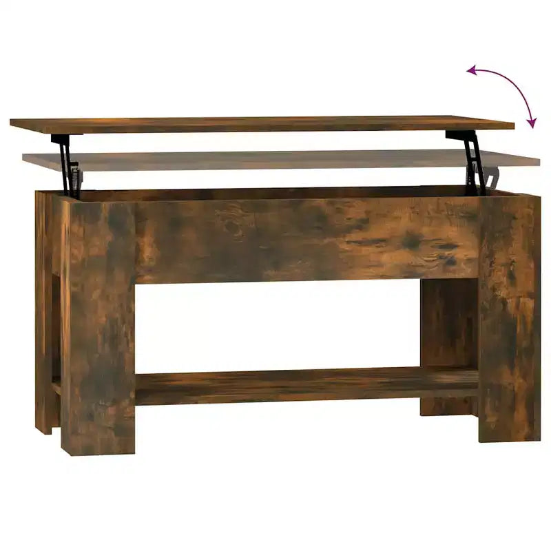 Tavolino Rovere Affumicato Legno Ingegnerizzato Medio