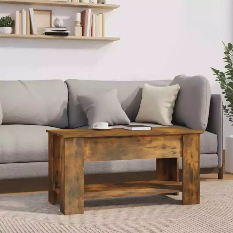 Tavolino Rovere Affumicato Legno Ingegnerizzato Medio