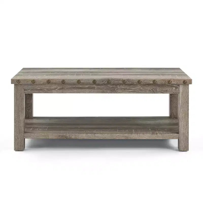 Tavolino da divano beige, consolle da 120 cm con ripiano portaoggetti, tavolino da caffè moderno in MDF per soggiorno, ingresso, corridoio