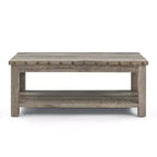 Tavolino da divano beige, consolle da 120 cm con ripiano portaoggetti, tavolino da caffè moderno in MDF per soggiorno, ingresso, corridoio