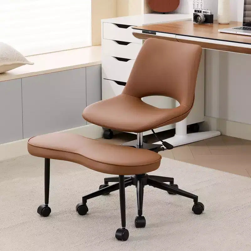 Sedia lounge a gambe incrociate ergonomica, supporto lombare alto, altezza regolabile, girevole a 360°, seduta incrociata, ruote, per meditazione, yoga, ADHD