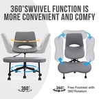Sedia lounge a gambe incrociate ergonomica, supporto lombare alto, altezza regolabile, girevole a 360°, seduta incrociata, ruote, per meditazione, yoga, ADHD