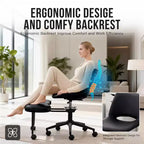 Sedia lounge a gambe incrociate ergonomica, supporto lombare alto, altezza regolabile, girevole a 360°, seduta incrociata, ruote, per meditazione, yoga, ADHD