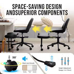 Sedia lounge a gambe incrociate ergonomica, supporto lombare alto, altezza regolabile, girevole a 360°, seduta incrociata, ruote, per meditazione, yoga, ADHD
