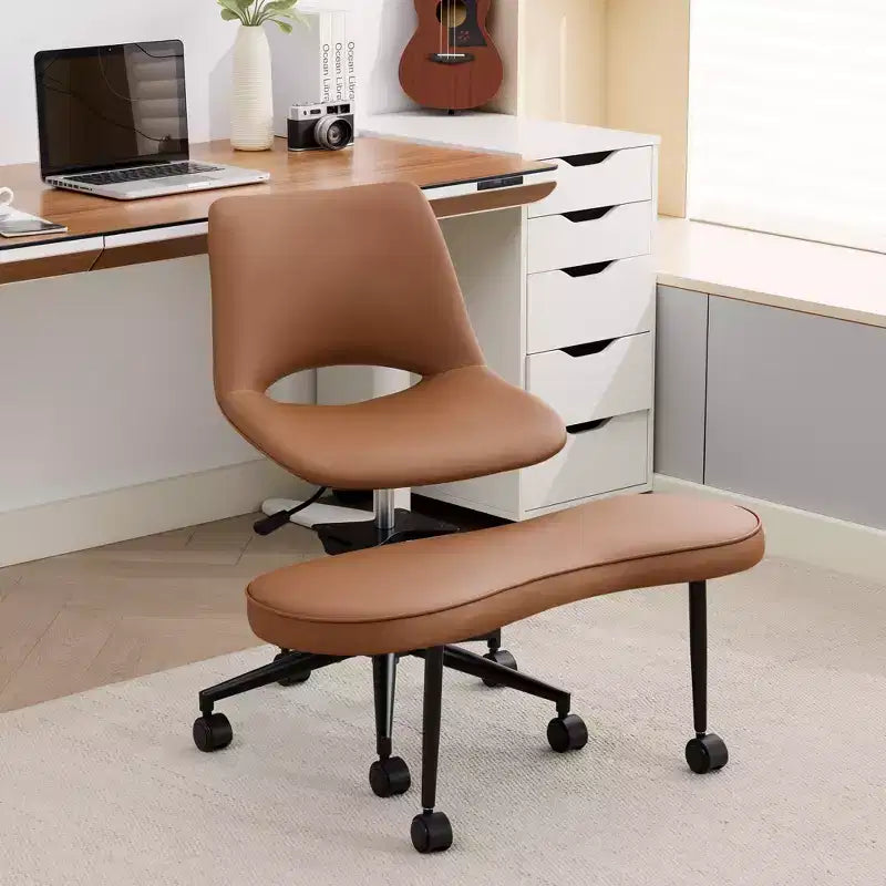 Sedia lounge a gambe incrociate ergonomica, supporto lombare alto, altezza regolabile, girevole a 360°, seduta incrociata, ruote, per meditazione, yoga, ADHD