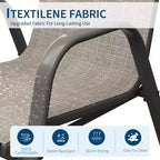 Set di 4 sedie da pranzo impilabili salvaspazio per patio | Sedie da esterno con schienale alto e tessuto Textilene traspirante | Telaio in metallo resistente, ideali per il prato