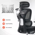 Sedia da ufficio ergonomica in rete, supporto lombare regolabile, rete traspirante, sedia girevole da scrivania per computer, per l'ufficio di casa
