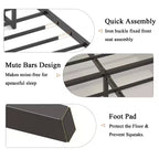Letto a piattaforma matrimoniale/Queen/King con testiera imbottita, giroletto in legno con contenitore e 2 porte USB, ampio contenitore sotto il letto, marrone