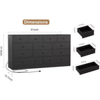 Cassettiera a 12 cassetti per camera da letto, mobile contenitore grande, mobile TV, cassettiera in legno, per soggiorno, corridoio
