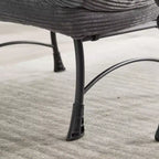 Poltrona Lounge Ergonomica con Pouf per Soggiorno e Piccoli Spazi - Struttura in Acciaio e Tasca Laterale