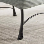 Poltrona Lounge Ergonomica con Pouf per Soggiorno e Piccoli Spazi - Struttura in Acciaio e Tasca Laterale