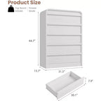 Comò/Cassettiera Moderna a 5 Cassetti con Parte Superiore Ad Arco, Design con Bordi Curvi, Mobiletto Indipendente, per Sala da Pranzo, Camera da Letto, Soggiorno