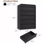 Comò/Cassettiera Moderna a 5 Cassetti con Parte Superiore Ad Arco, Design con Bordi Curvi, Mobiletto Indipendente, per Sala da Pranzo, Camera da Letto, Soggiorno