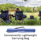 Tavolo da campeggio - Tavolo pieghevole da esterno con 2 portabicchieri e borsa per il trasporto - Per campeggio, escursioni, spiaggia, picnic o eventi sportivi di Leisure Sports (Blu)