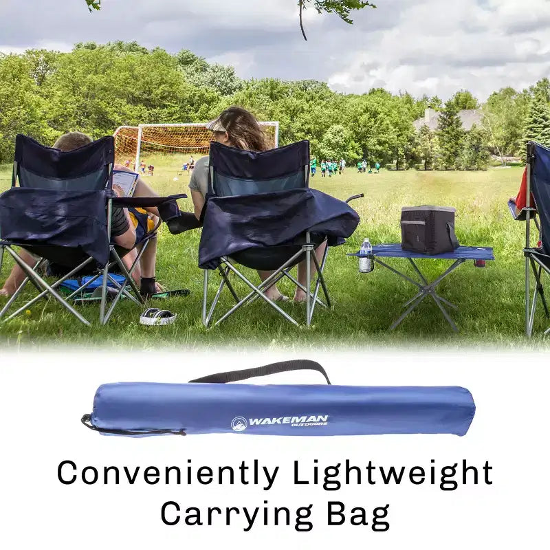 Tavolo da campeggio - Tavolo pieghevole da esterno con 2 portabicchieri e borsa per il trasporto - Per campeggio, escursioni, spiaggia, picnic o eventi sportivi di Leisure Sports (Blu)
